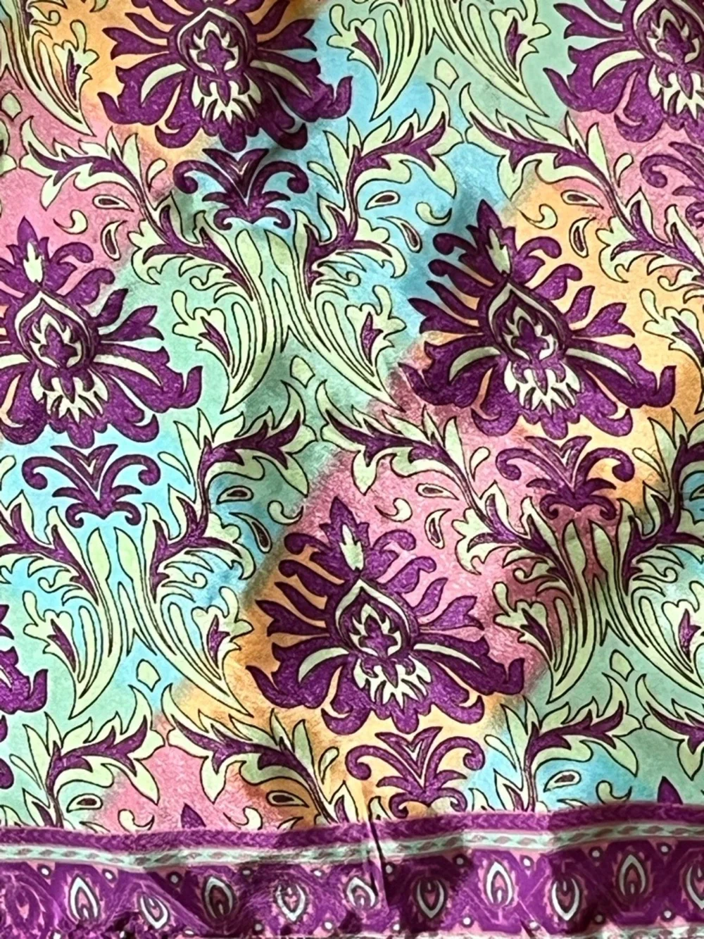India Boutique Silky Maxi Sari Dress NWT - Picture 8 of 9